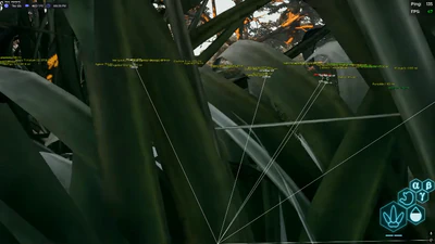 The Isle MAP RADAR window with island terrain and coordinate readouts
